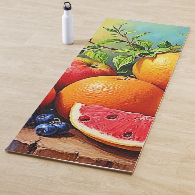 Fresh Fruits in a Perfect Mix Design Yoga Mat (In Situ)