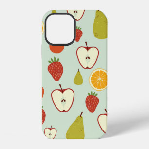 Fresh fruits in a seamless repeating pattern iPhone 12 case