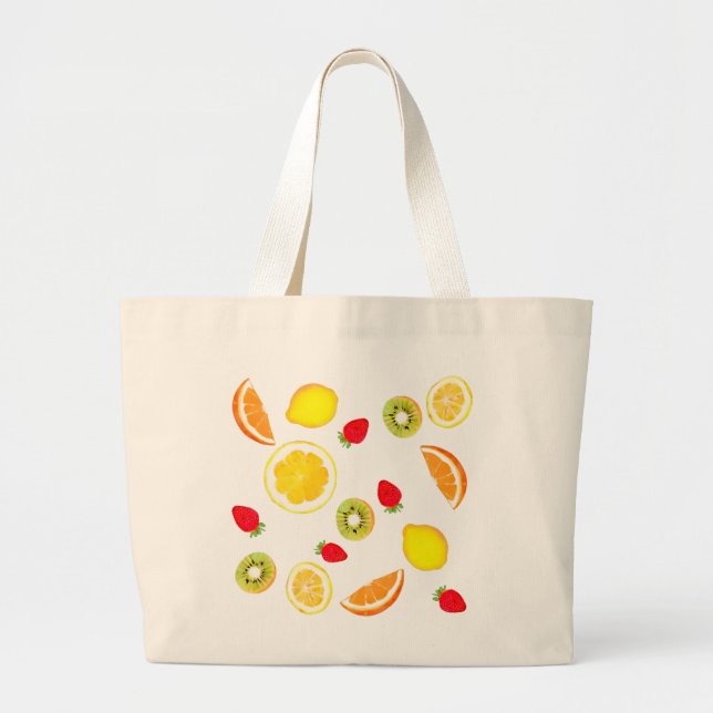 Fresh fruits  large tote bag (Front)