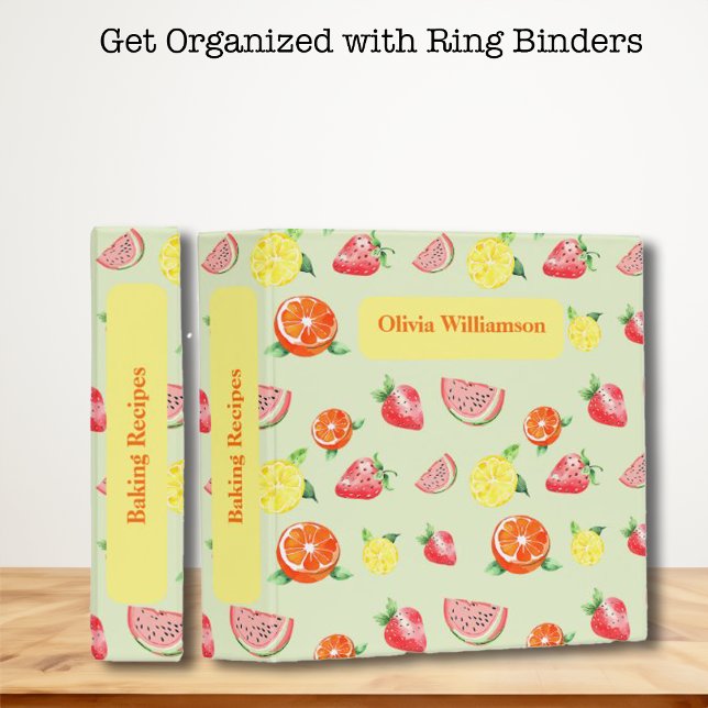 Fresh Fruity for Filing Organization Customize Binder (Creator Uploaded)