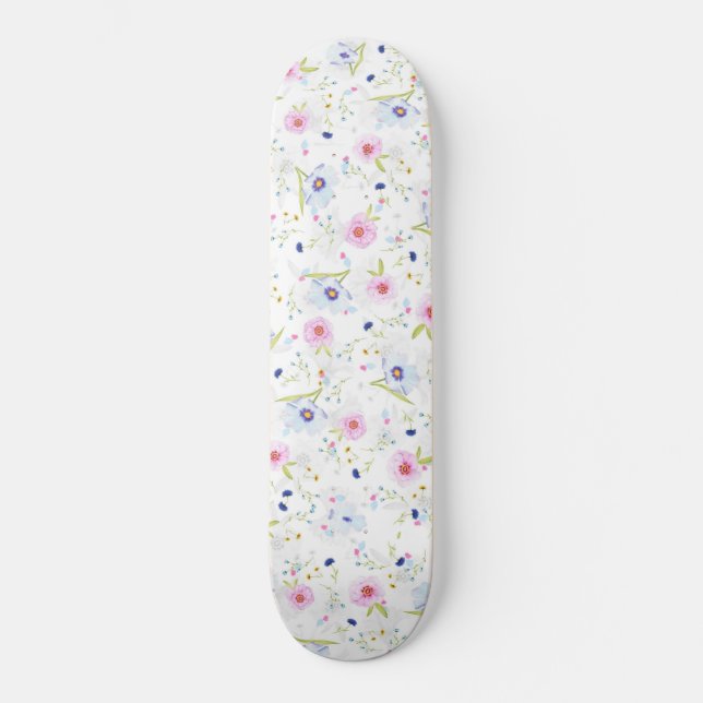Fresh Garden Flowers Skateboard (Front)