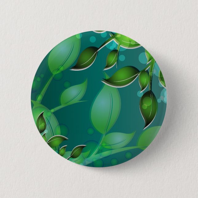 Fresh Garden Leaves 2 Inch Round Button (Front)