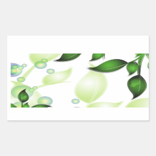Fresh Garden Leaves on White Sticker