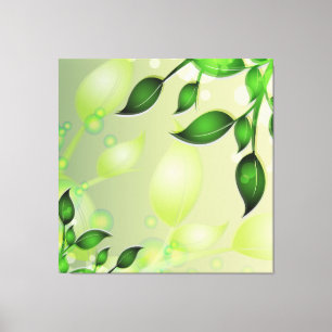 Fresh Garden Leaves Wrapped Canvas