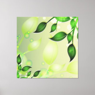Fresh Garden Leaves Wrapped Canvas