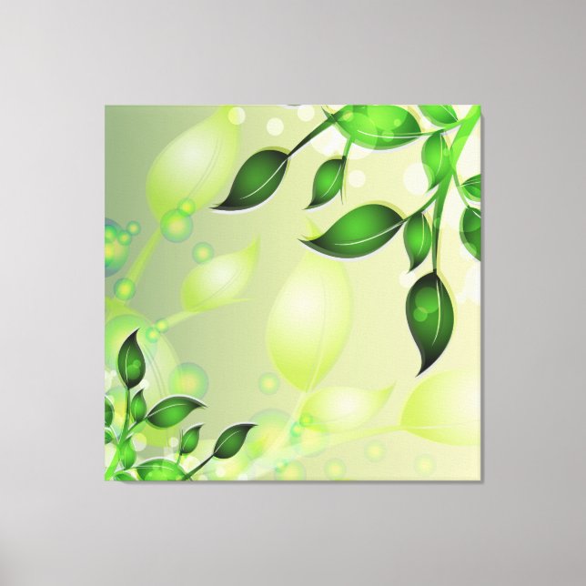 Fresh Garden Leaves  Wrapped Canvas (Front)