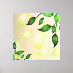 Fresh Garden Leaves Wrapped Canvas