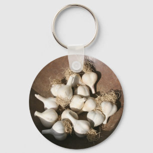 Fresh Garlic at Shaker Square Farmers Market Keychain