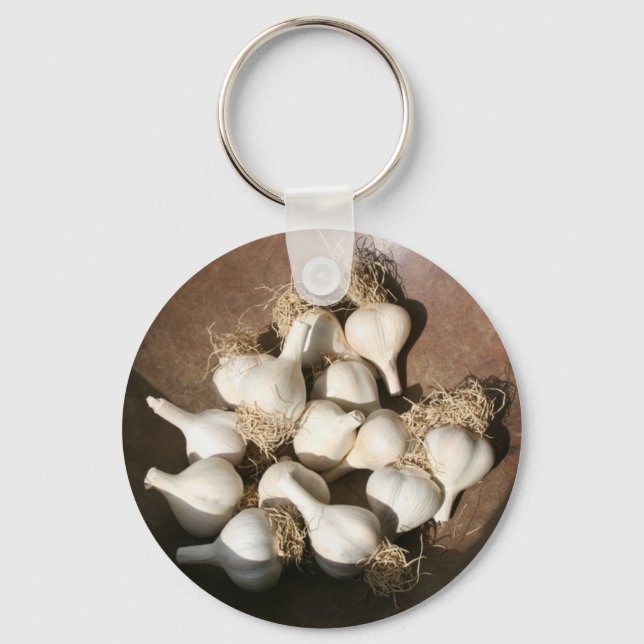 Fresh Garlic at Shaker Square Farmers Market Keychain (Front)