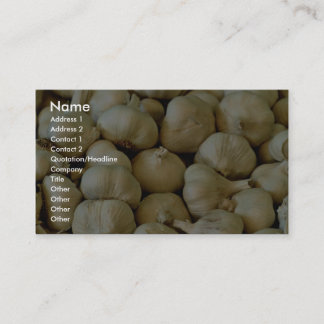 Fresh garlic Photo Business Card