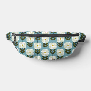 Fresh glamour flower - white and blue fanny pack