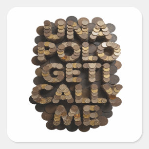 Fresh Gold UNA POLOGETI CALY ME Vinyl Style Square Sticker