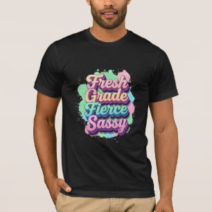 Fresh Grade Fierce Sassy Retro School Design T-Shirt