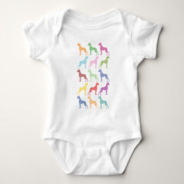 Fresh Great Dane Pattern Baby Bodysuit (Front)
