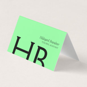 Fresh Green and modern white Business Card