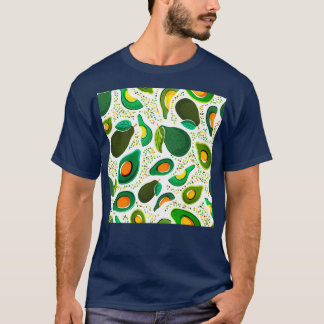 Fresh green avocado isolated on white background T-Shirt