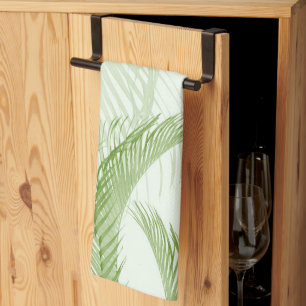 Fresh Green Feather Palm Bliss 1 Kitchen Towel