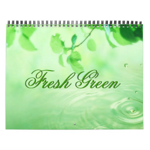 Fresh Green Leaves Customizable Calendar