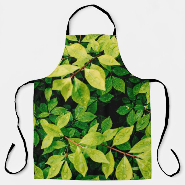 fresh green leaves look beautiful and very natural apron (Front)