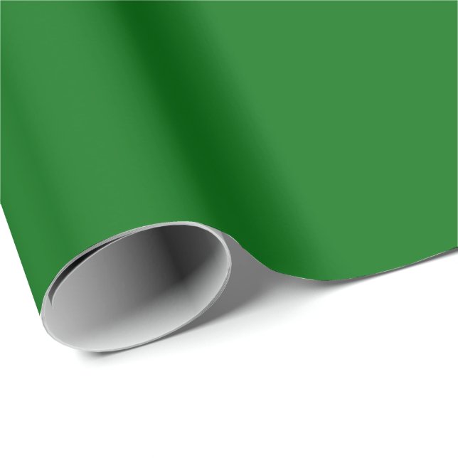 Fresh Green Pine tree solid minimalist Wrapping Paper (Roll Corner)