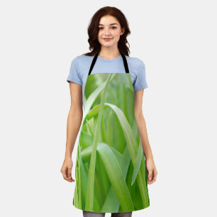 Fresh Green Plant Leaves Apron