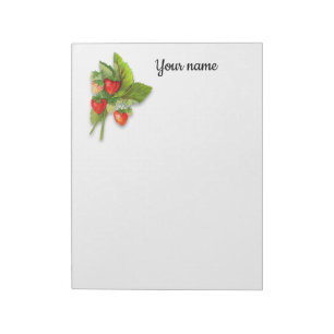 Fresh Growing Strawberries Notepad