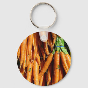 Fresh Harvest Orange Carrots Farm To Table Veg Keychain