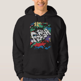 Fresh Hip Hop 80s 90s Old School Camo Rap Urban Sl Hoodie
