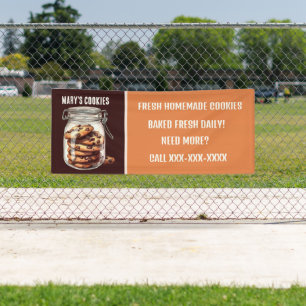 Fresh homemade cookies add text vendors banner