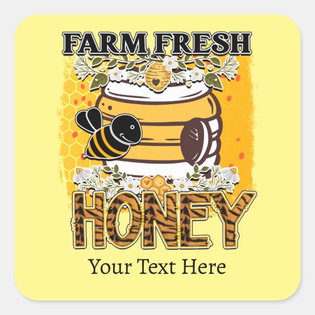 Fresh Honey Custom Text Label (Front)