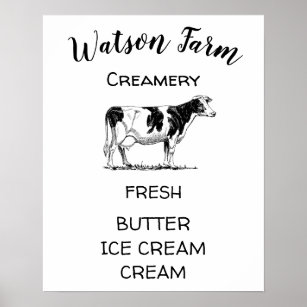Fresh Ice Cream ⎥Personalized Poster