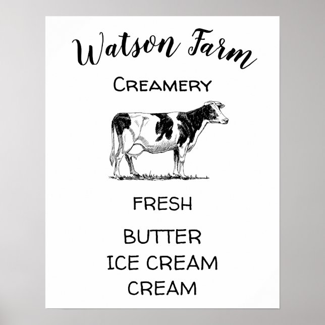 Fresh Ice Cream ⎥Personalized Poster (Front)