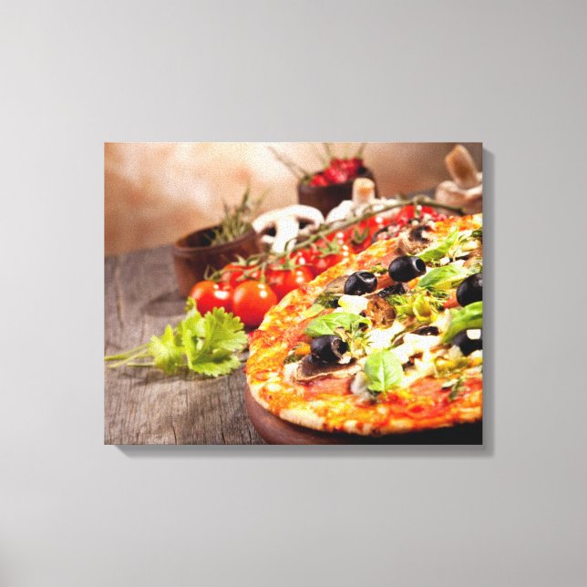 Fresh Italian pizza Canvas Print (Front)