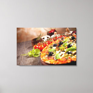 Fresh Italian pizza Canvas Print