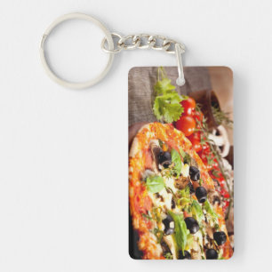 Fresh Italian pizza Keychain