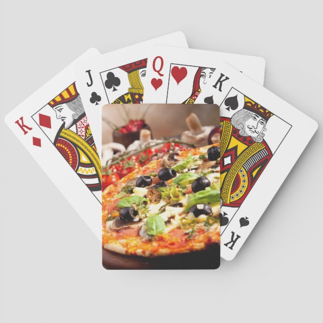 Fresh Italian pizza Playing Cards (Back)
