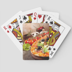 Fresh Italian pizza Playing Cards