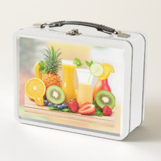 Fresh Juicy Fruits Metal Lunch Box