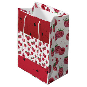 fresh juicy raspberries medium gift bag