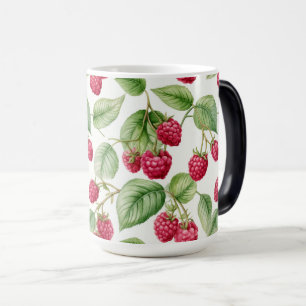 Fresh Juicy Raspberry Fruit Pattern Magic Mug
