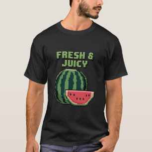 Fresh & Juicy Watermelon Pixel Art Design  T-Shirt