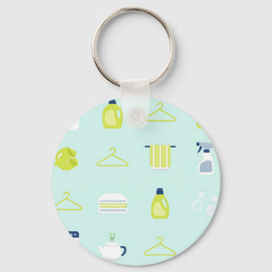 Fresh Laundry Day Pattern Keychain