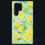 Fresh Lemon and Lime Botanical Pattern Phone Case<br><div class="desc">A cheerful phone case featuring a refreshing design of lemons and limes. The light, watercolor-style illustration showcases juicy fruit slices and green leaves in a breezy, clean arrangement. It's a delightful design that will brighten your mood every time you see it. Perfect for a personal treat or as a great...</div>