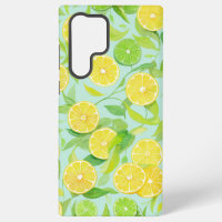 Fresh Lemon and Lime Botanical Pattern Phone Case