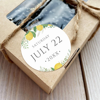 Fresh Lemon and the Date Classic Round Sticker
