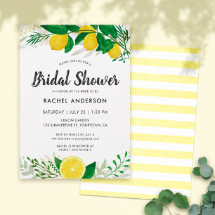 Fresh Lemon Bridal Shower Invitation Card