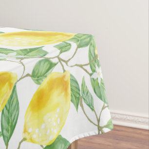 Fresh Lemon Citrus Print Kitchen/Dining Tablecloth