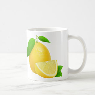 Fresh lemon coffee mug