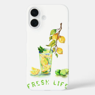 Fresh Lemon Drink iPhone Case Custom Text