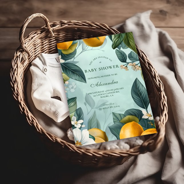 Fresh Lemon Grove Baby Shower Invitation (Creator Uploaded)